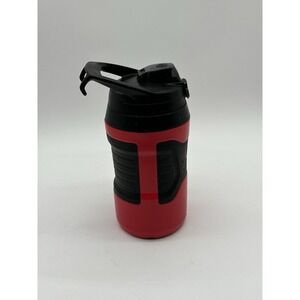 Under Armor Sideline Jug Foam Insulated Bottle 64 Oz Red Gray Fence Hooks Sports